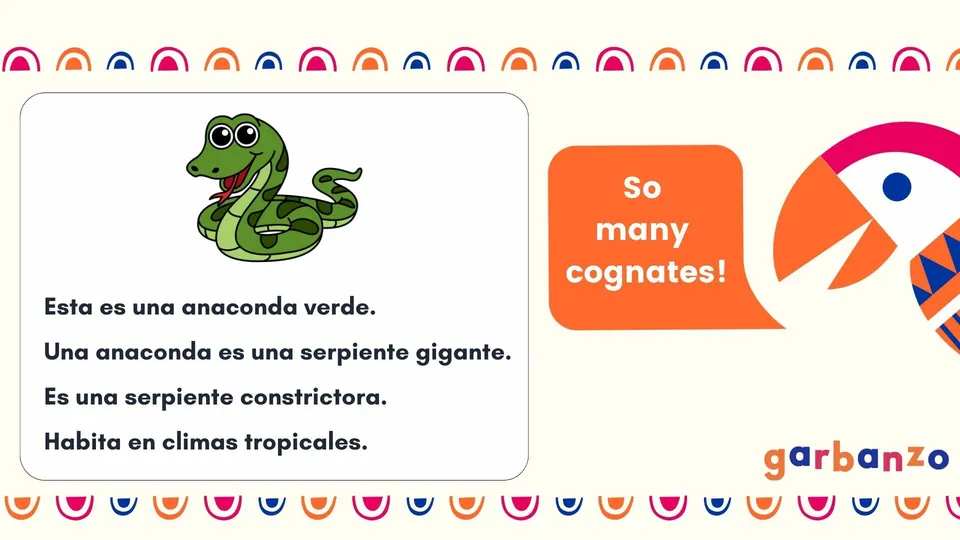Cognates lesson idea 1 example