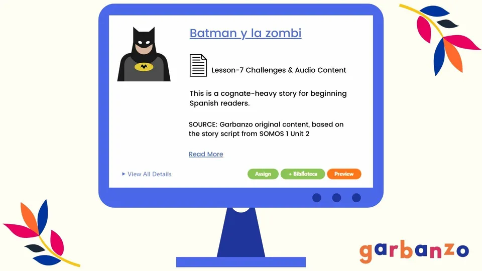 Cognates lesson idea 2